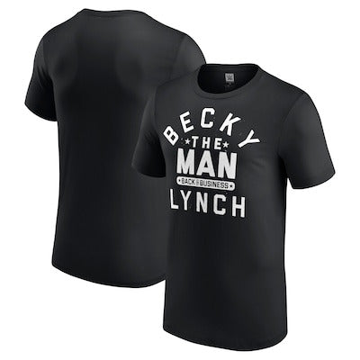 Men's Black Becky Lynch Back In Business T-Shirt - DASH RACEGEAR image 1