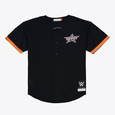 Men's Mitchell & Ness Black SummerSlam 2026 Mesh Baseball Jersey - DASH RACEGEAR image 1