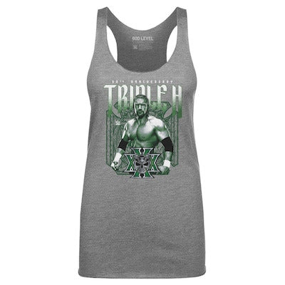 Women's 500 Level Heather Gray Triple H 30th Anniversary Tri-Blend Tank Top - DASH RACEGEAR image 1