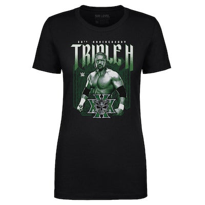 Women's 500 Level Black Triple H 30th Anniversary T-Shirt - DASH RACEGEAR image 1