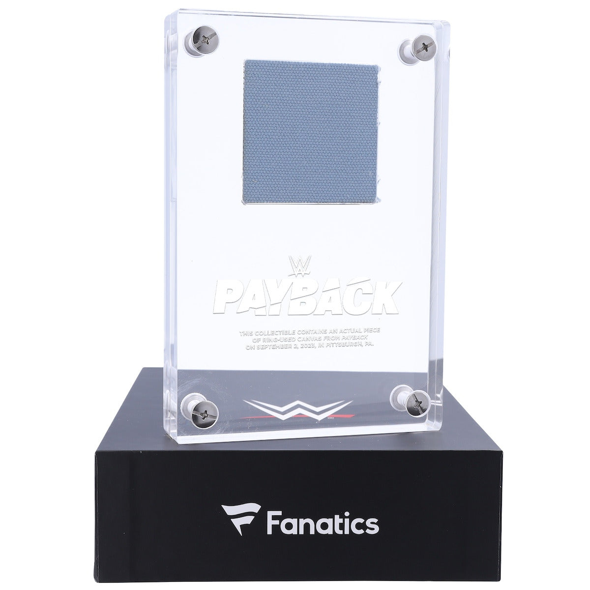 2023 WWE Payback Acrylic Event-Used Ring Canvas Display Case