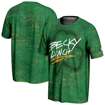 Men's ProSphere Green Becky Lynch St. Patrick's Day T-Shirt - DASH RACEGEAR image 1