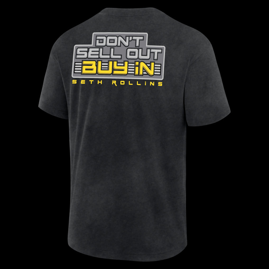 Men's Black Seth Rollins Buy In Retro T-Shirt - DASH RACEGEAR image 3