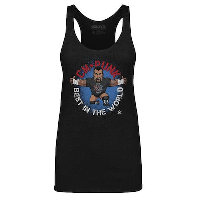 Women's 500 Level Heather Black CM Punk Big Shots Pose Tri-Blend T-Shirt - DASH RACEGEAR image 1