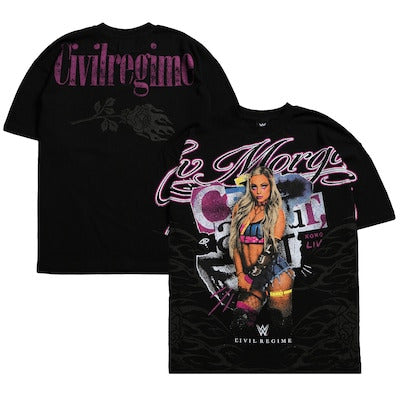Men's Civil Regime Black Liv Morgan Xoxo Liv Boxy T-Shirt - DASH RACEGEAR image 1