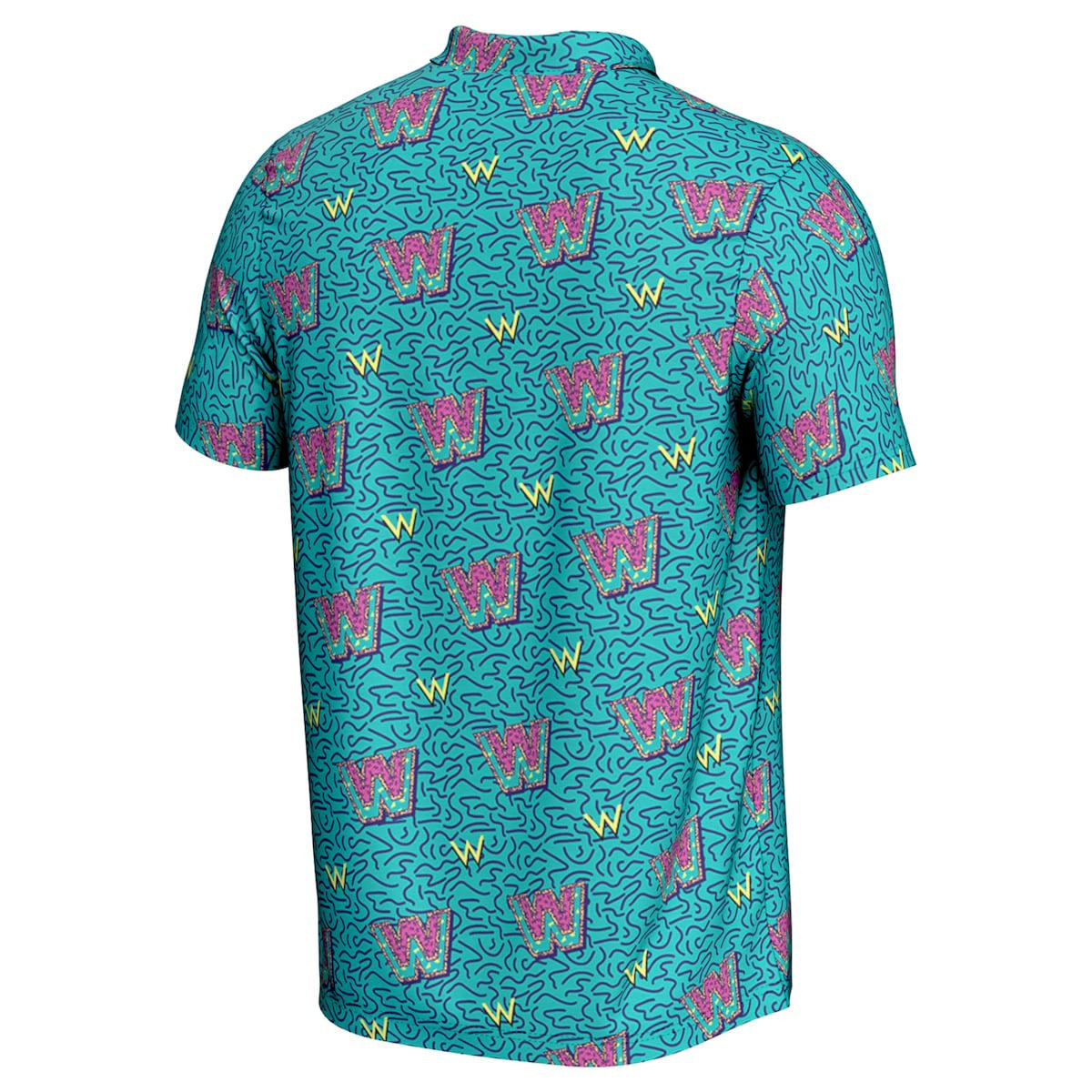 Men's ProSphere Teal WWE 90s Polo