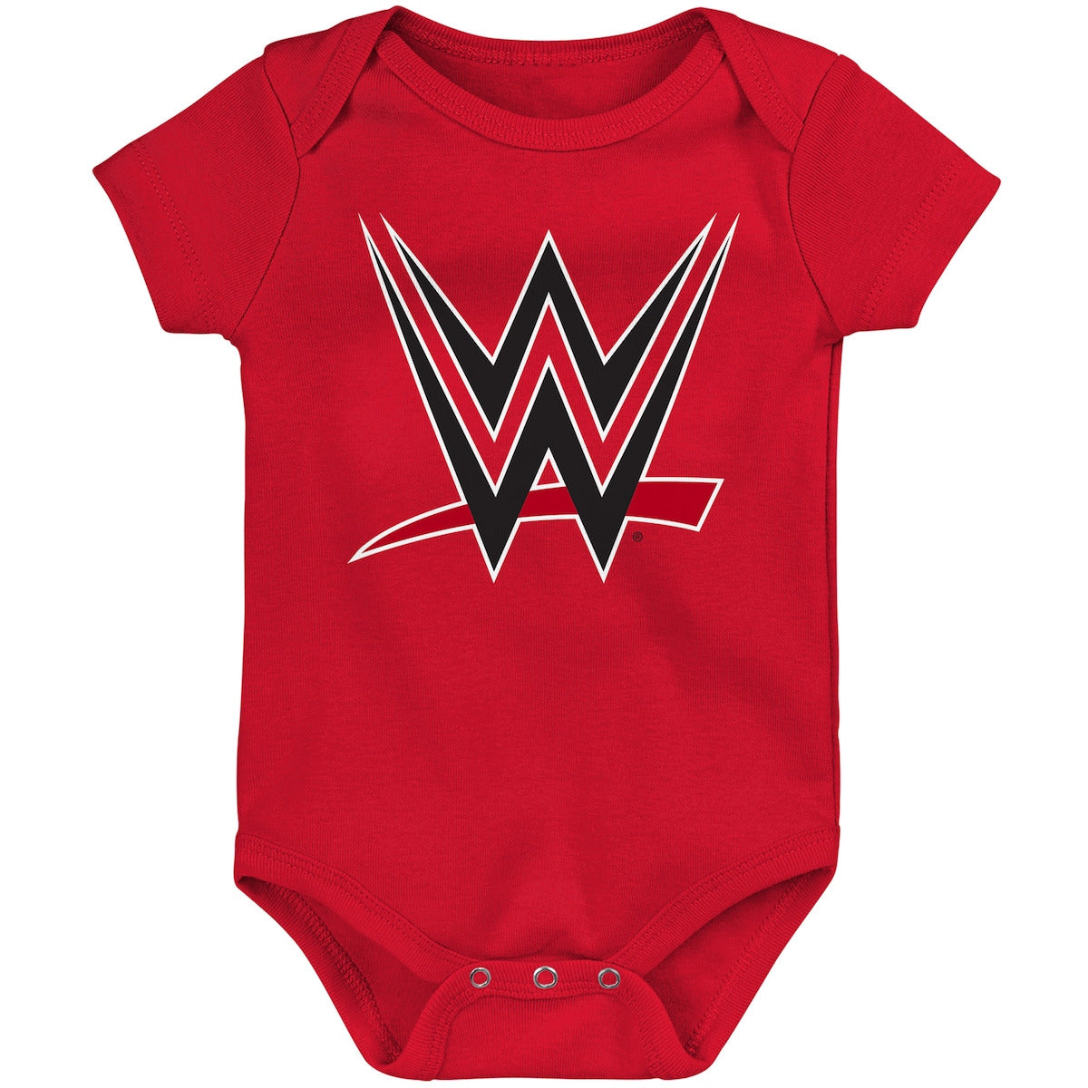Infant Red/Black/Gray WWE Logo Three-Piece Bodysuit Set