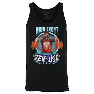 Men's 500 Level Black Jey Uso Main Event Palms Tank Top - DASH RACEGEAR image 1