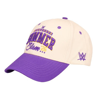 Men's Bone/Purple SummerSlam 2026 Adjustable Hat - DASH RACEGEAR image 1