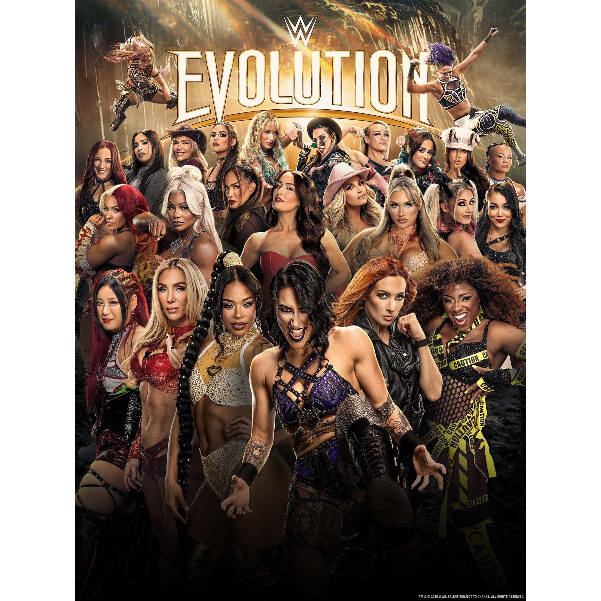 WWE Evolution 2025 Unsigned 18" x 24" Event Poster Art Photograph