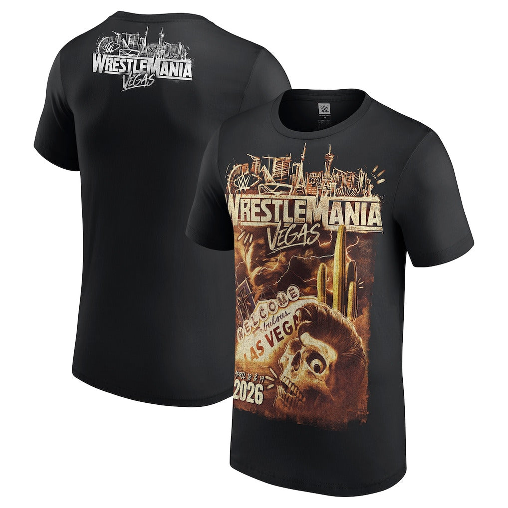 Men's Black WrestleMania 42 Wasteland T-Shirt - DASH RACEGEAR image 1