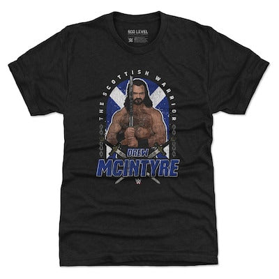 Men's 500 Level Black Drew McIntyre Tri-Blend T-Shirt - DASH RACEGEAR image 1