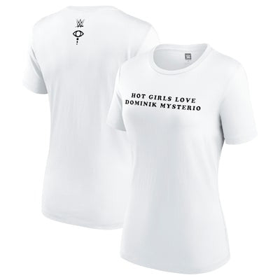 Women's White Liv Morgan Hot Girls Love Dominik Mysterio T-Shirt - DASH RACEGEAR image 1