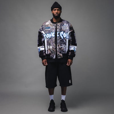 Men's WWE x Complex Camo "Stone Cold" Steve Austin Full-Snap Race Jacket - DASH RACEGEAR image 1