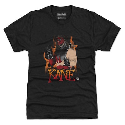 Men's 500 Level Heather Black Kane Mask Flames Tri-Blend T-Shirt - DASH RACEGEAR image 1