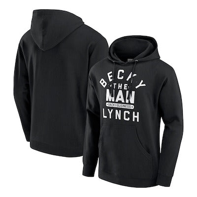 Youth Black Becky Lynch Back In Business Pullover Hoodie - DASH RACEGEAR image 1