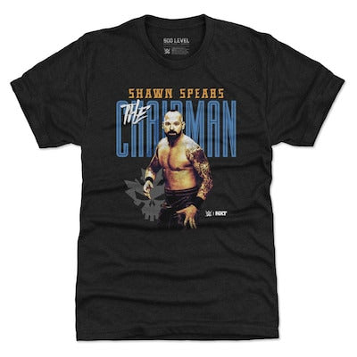 Men's 500 Level Heather Black Shawn Spears Poster Tri-Blend T-Shirt - DASH RACEGEAR image 1