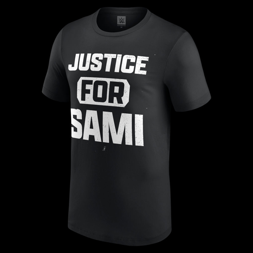 Men's Black Sami Zayn Justice For Sami T-Shirt - DASH RACEGEAR image 2