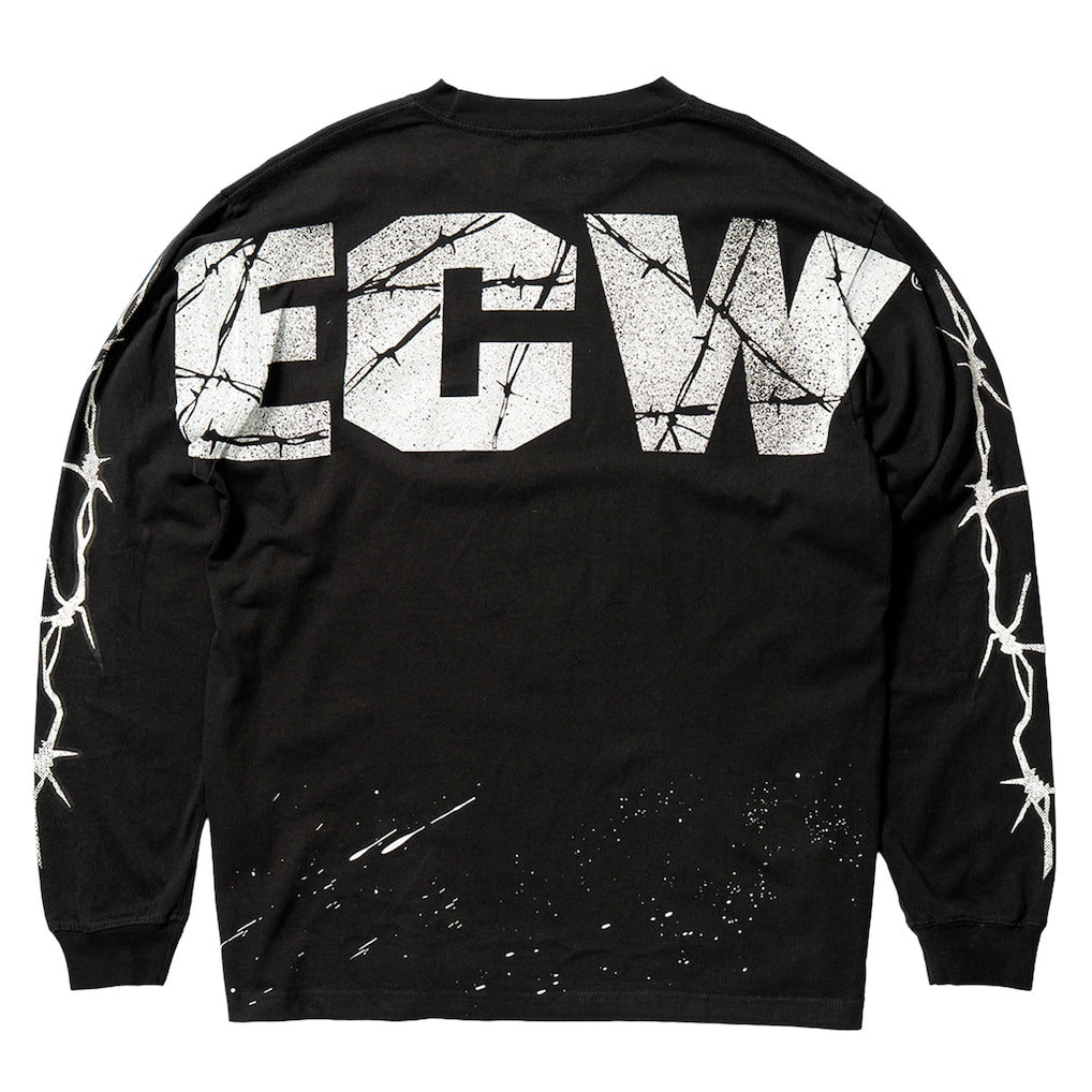 Unisex Complex x WWE Black ECW Hardcore Long Sleeve T-Shirt - DASH RACEGEAR image 3