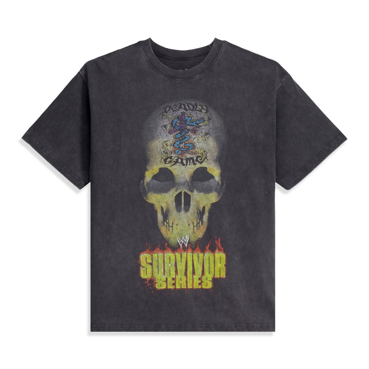 Men's Heather Black WWE Survivor Series One Night Boxy T-Shirt