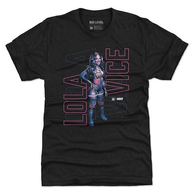 Men's 500 Level Heather Black Lola Vice Vertical Outline Tri-Blend T-Shirt - DASH RACEGEAR image 1