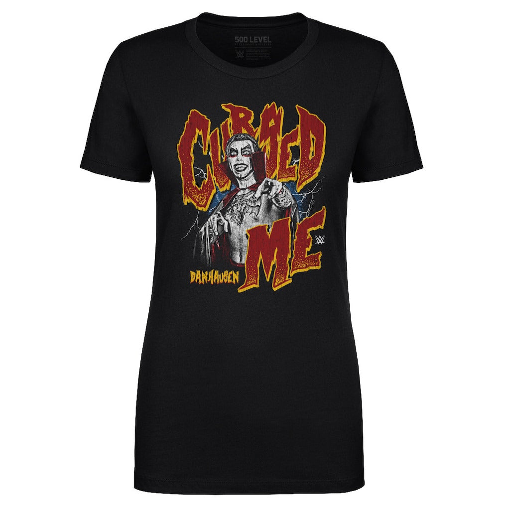 Women's 500 Level Black Danhausen Cursed Me T-Shirt - DASH RACEGEAR image 1