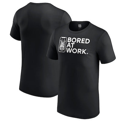 Men's Black Drew McIntyre Bored At Work T-Shirt - DASH RACEGEAR image 1