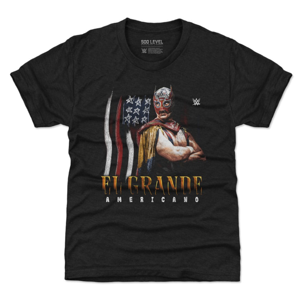 Youth 500 Level Black El Grande Americano Flag Grunge T-Shirt - DASH RACEGEAR image 1