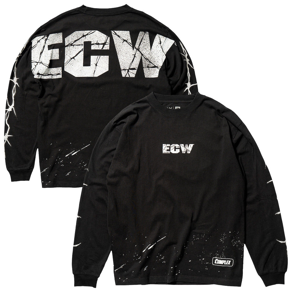 Unisex Complex x WWE Black ECW Hardcore Long Sleeve T-Shirt - DASH RACEGEAR image 1
