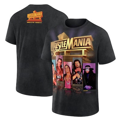 Men's Black WrestleMania 12 Poster Boxy T-Shirt - DASH RACEGEAR image 1