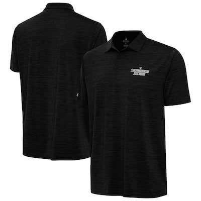 Men's Antigua Heather Black SummerSlam Layout Polo - DASH RACEGEAR image 1