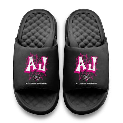 Unisex ISlide Black AJ Lee Spider Web Motive Slide Sandals - DASH RACEGEAR image 1