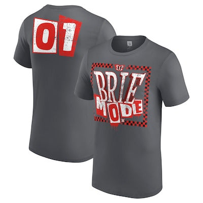 Men's Gray Brie Bella Checkered T-Shirt - DASH RACEGEAR image 1
