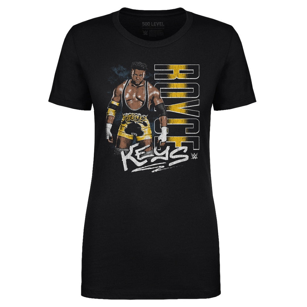 Women's 500 Level Black Royce Keys Vertical Name T-Shirt - DASH RACEGEAR image 1