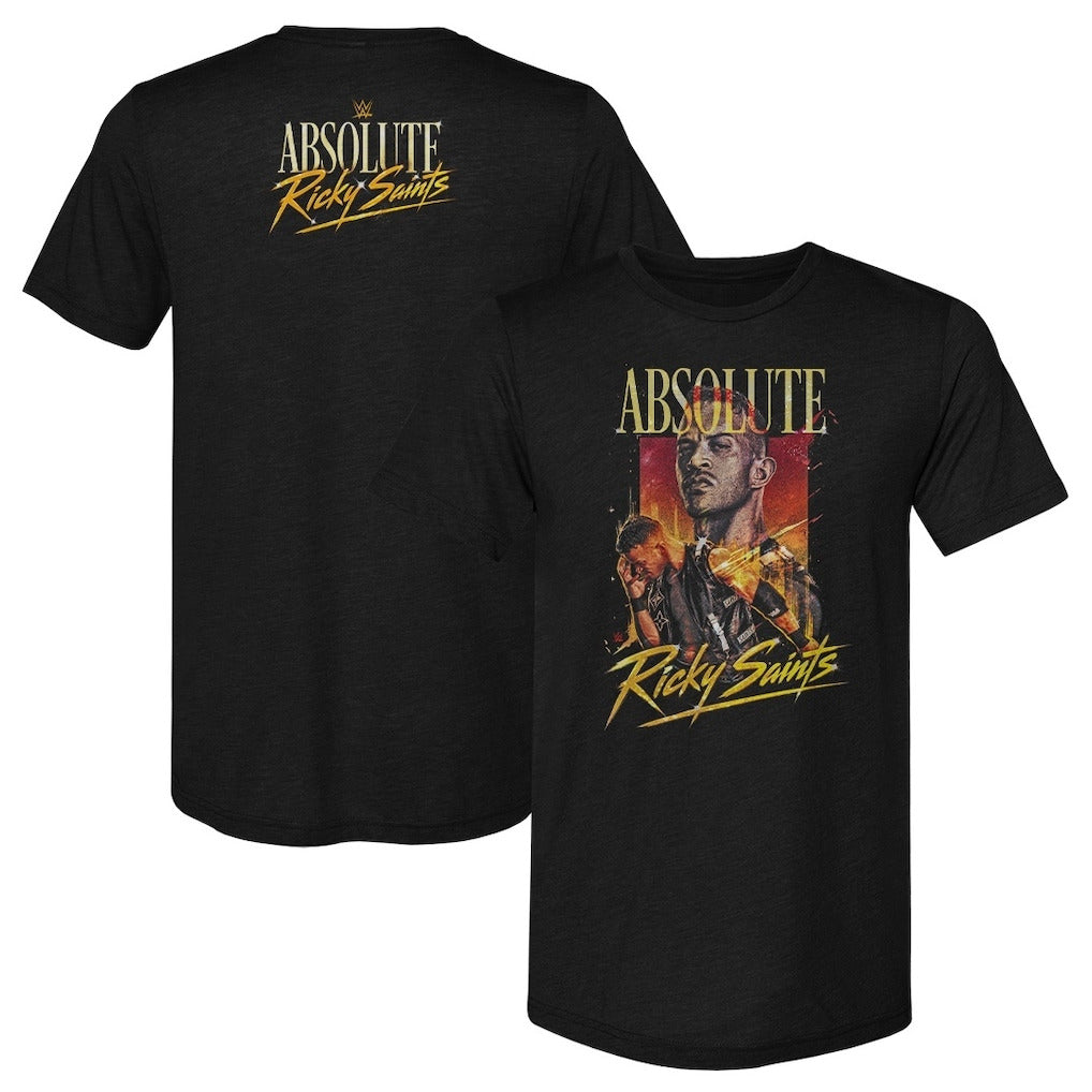 Men's 500 Level Black Ricky Saints Absolute Premium Tri-Blend T-Shirt - DASH RACEGEAR image 1