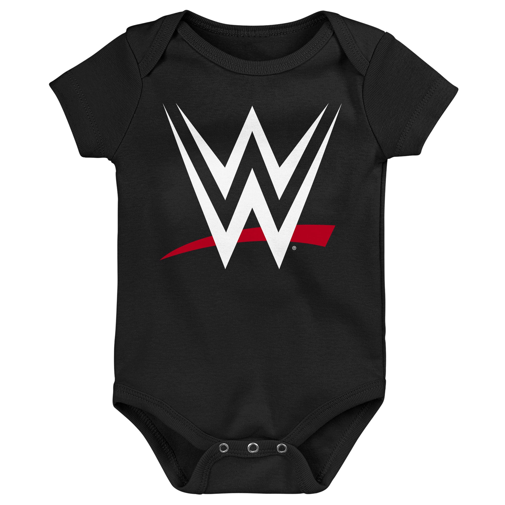 Newborn Red/Black WWE Three-Piece Bodysuit Set