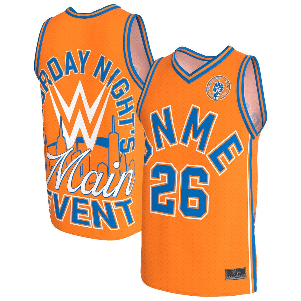 Youth ProSphere Orange Saturday Night's Main Event Basketball Jersey - DASH RACEGEAR image 1