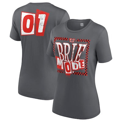 Women's Gray Brie Bella Checkered T-Shirt - DASH RACEGEAR image 1