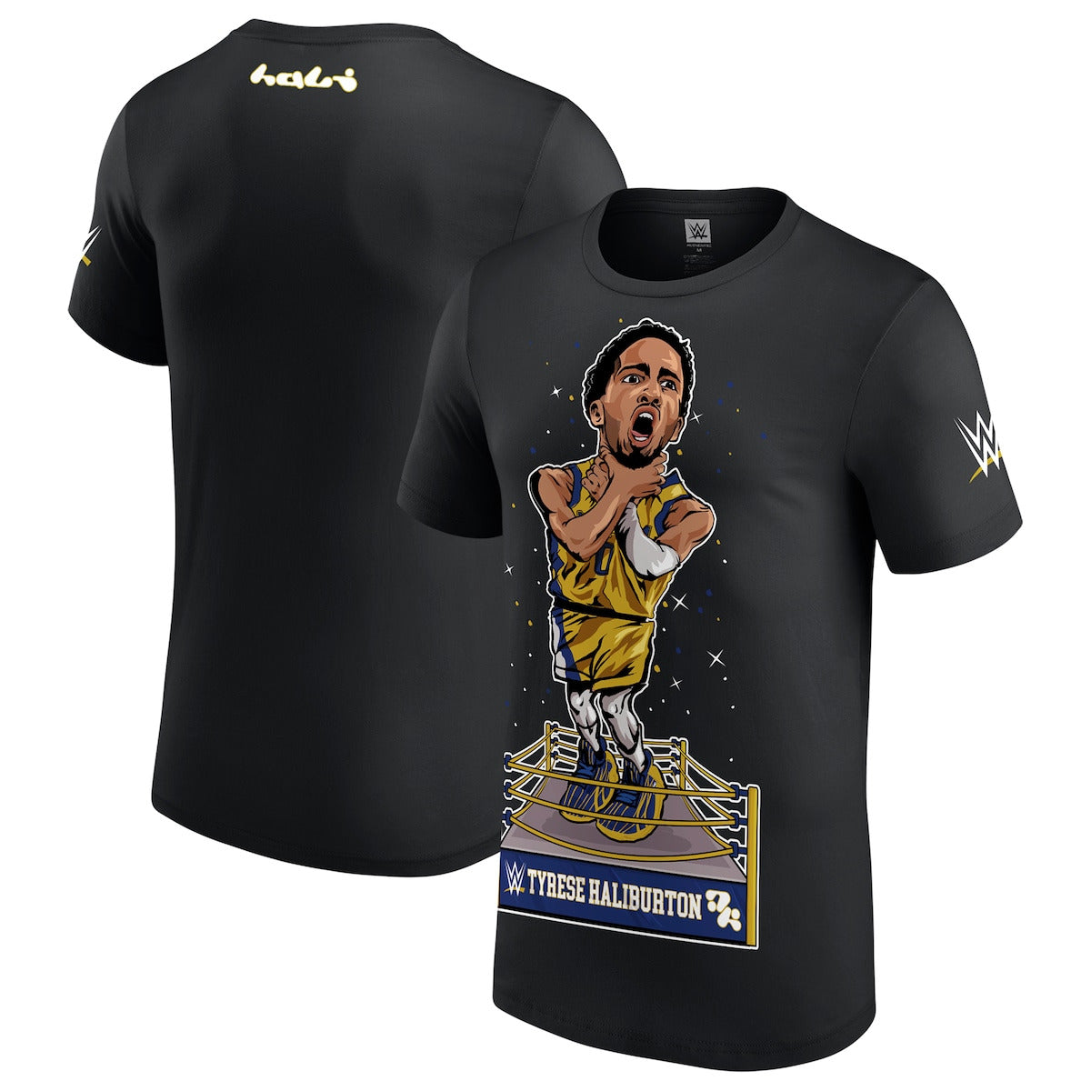 Men's Tyrese Haliburton Black WWE T-Shirt