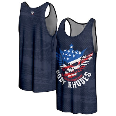 Men's ProSphere Navy Cody Rhodes Americana Tank Top - DASH RACEGEAR image 1