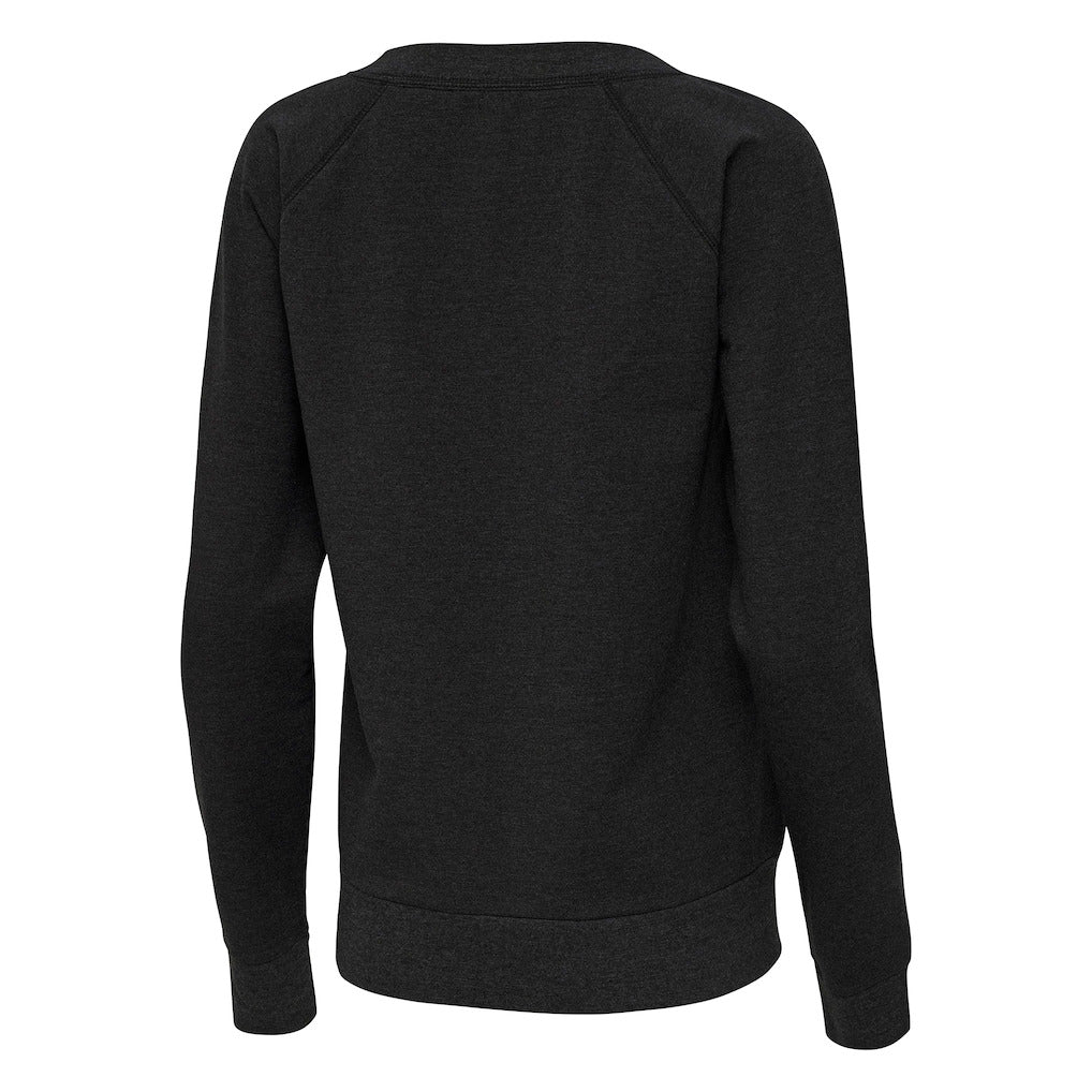 Women's Antigua Heather Black WWE Varsity Tri-Blend V-Neck Long Sleeve T-Shirt - DASH RACEGEAR image 3
