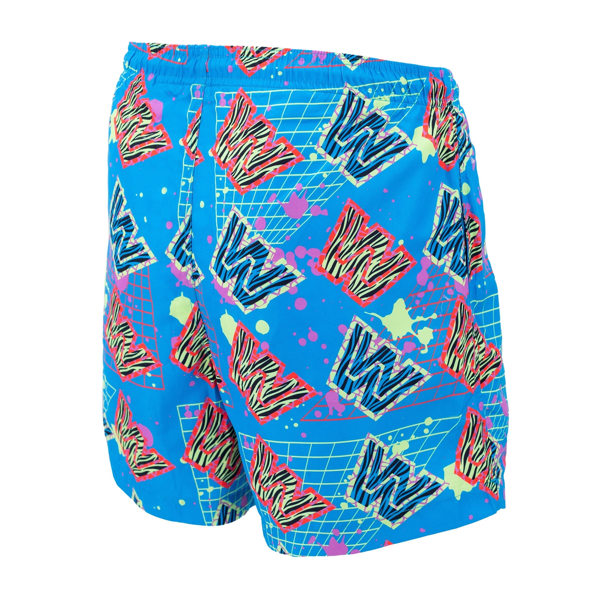 Men's Ripple Junction Blue/Orange WWE Retro Wave Repeating Logo Board Shorts