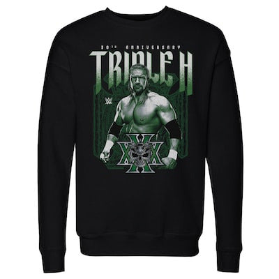 Men's 500 Level Black Triple H 30th Anniversary Pullover Sweatshirt - DASH RACEGEAR image 1