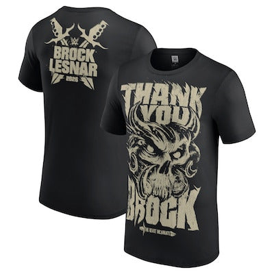Men's Black Brock Lesnar Thank You Skull T-Shirt - DASH RACEGEAR image 1