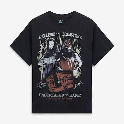 Men's Goodie Two Sleeves Black The Undertaker vs. Kane Graphic T-Shirt - DASH RACEGEAR image 1