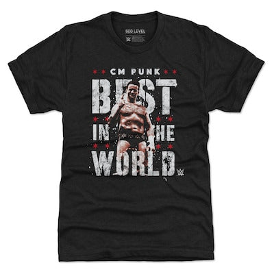 Men's 500 Level Black CM Punk Tri-Blend T-Shirt - DASH RACEGEAR image 1