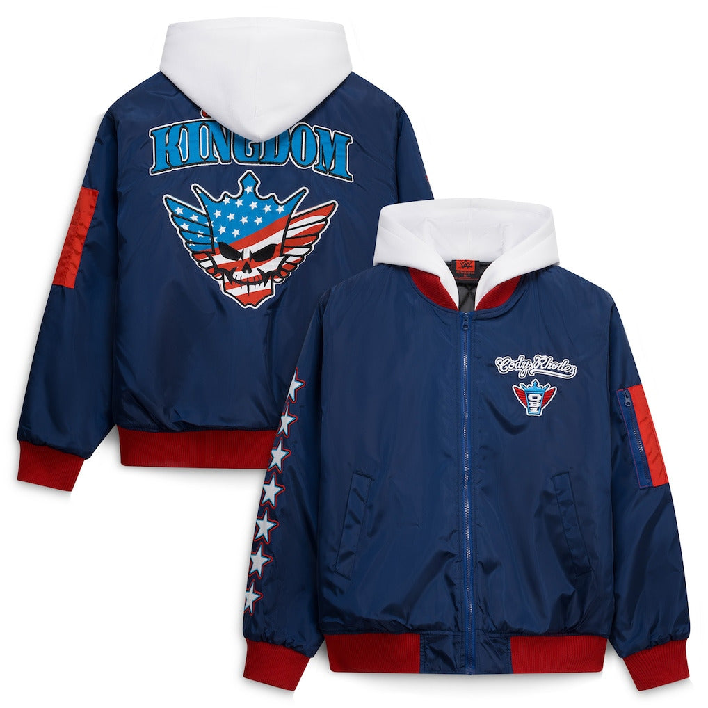 Men's Blue Cody Rhodes Full-Zip Hooded Jacket - DASH RACEGEAR image 1
