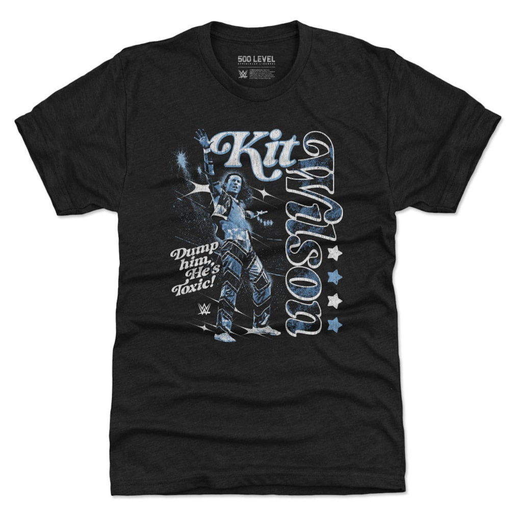 Men's 500 Level Black Kit Wilson Vertical Name Premium Tri-Blend T-Shirt - DASH RACEGEAR image 1
