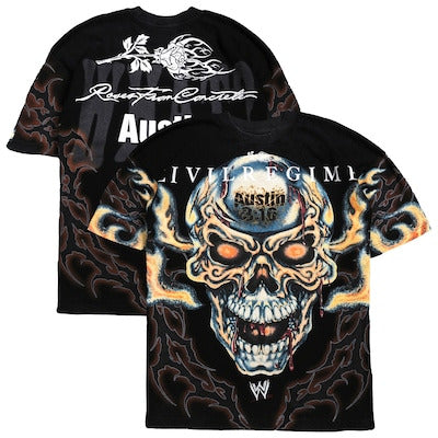 Men's Civil Regime x WWE Heather Black "Stone Cold" Steve Austin What 3:16 T-Shirt - DASH RACEGEAR image 1