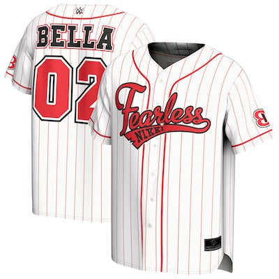 Men's ProSphere White Nikki Bella Fearless Baseball Jersey - DASH RACEGEAR image 1